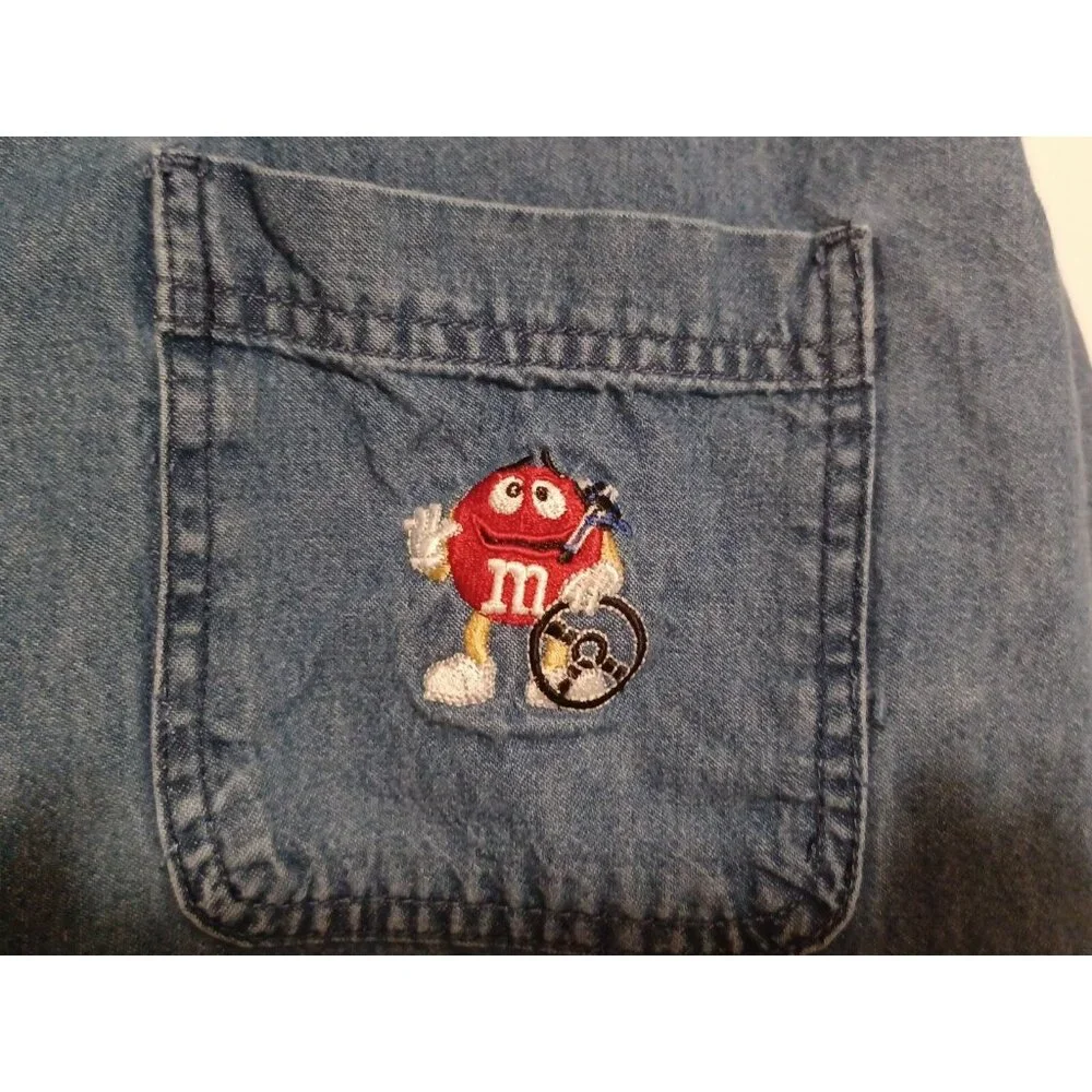 Ultra Club  Mens  Cypress Denim M&M Long Sleeve  Button Down  Size XL - Picture 2 of 5